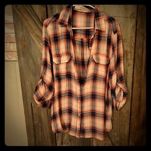 Loose flannel long sleeve